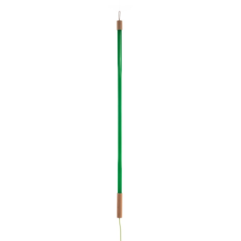 Linea neon lamp LED wood grön