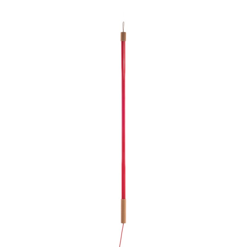 Linea neon lamp LED wood röd