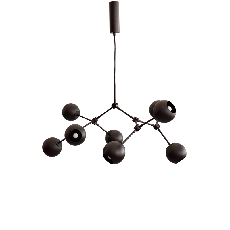 Drop Chandelier Globe Mini Taklampa Burned Black