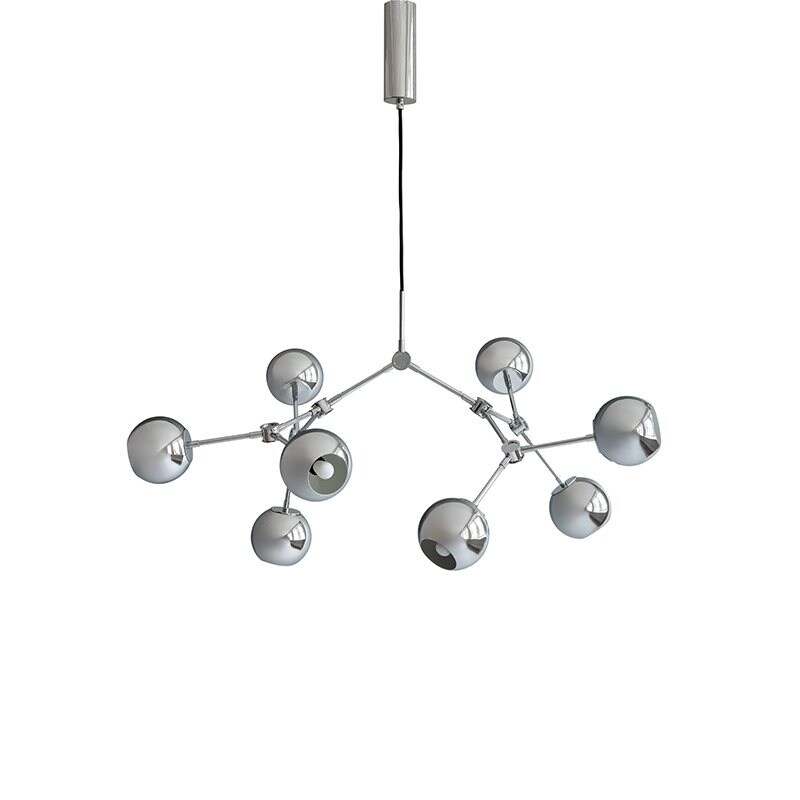 Drop Chandelier Globe Mini Taklampa Chrome