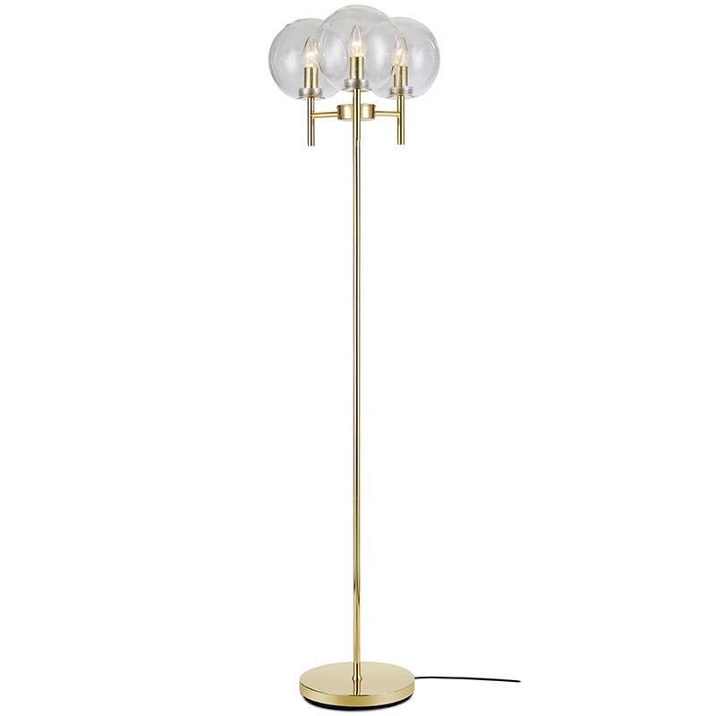Crown golvlampa guld
