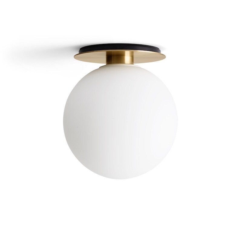 Audo Copenhagen - TR Bulb vägg/taklampa borstad mässing/matt vit