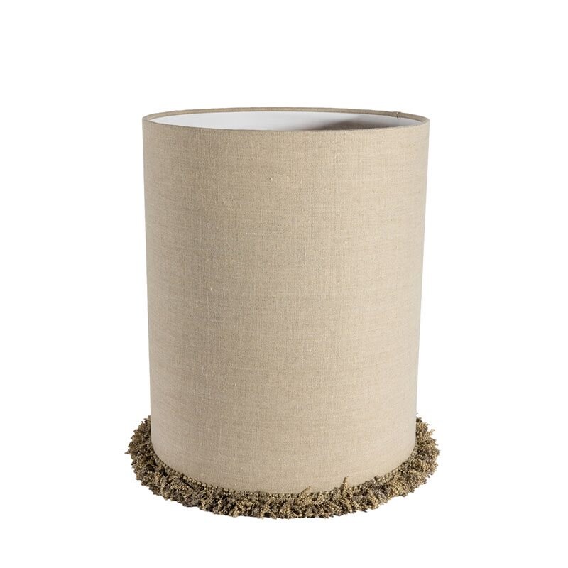 Alde & Lind - Cylinder D32 lampskärm natur/grön