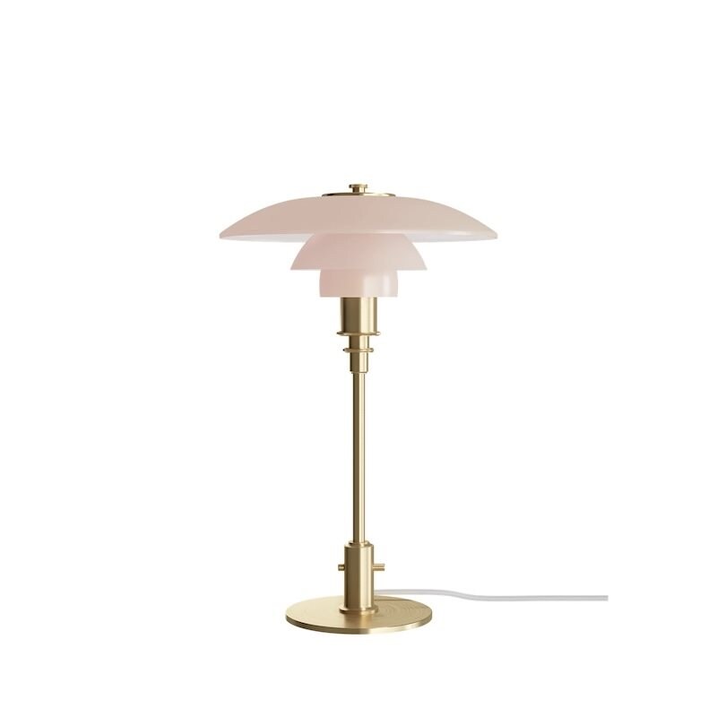 Louis Poulsen - PH 3/2 bordslampa pale rose/mässing
