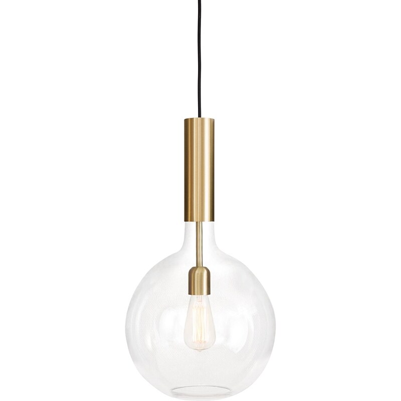 Rosdala taklampa mässing/klart glas