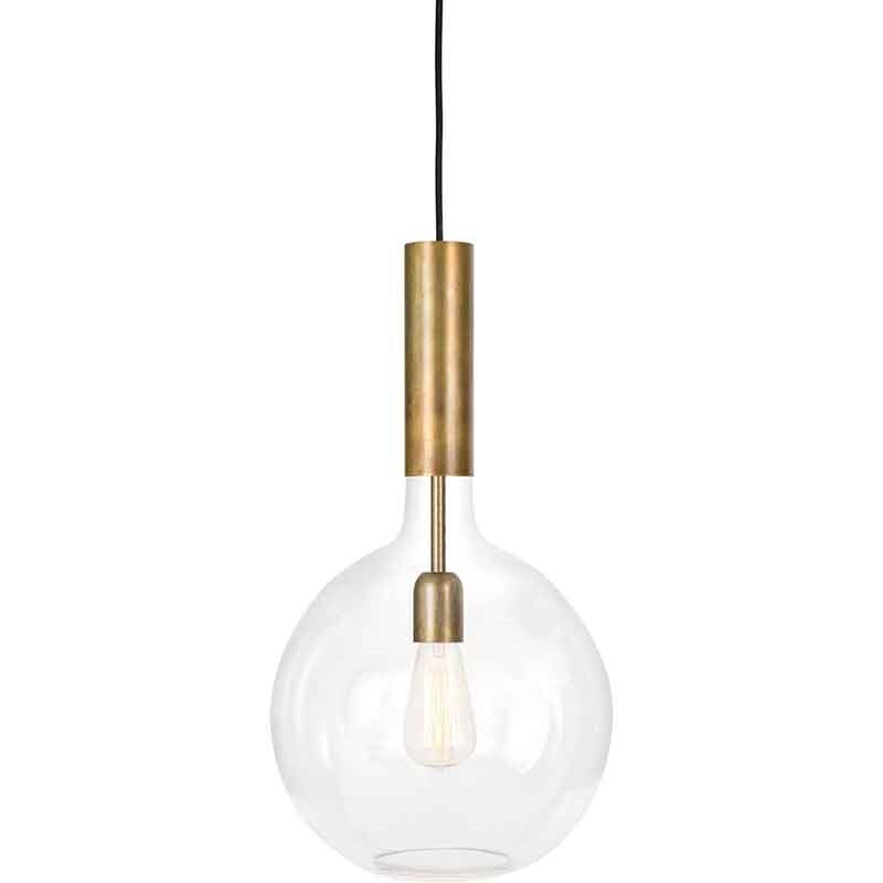 Rosdala taklampa råmässing/klart glas
