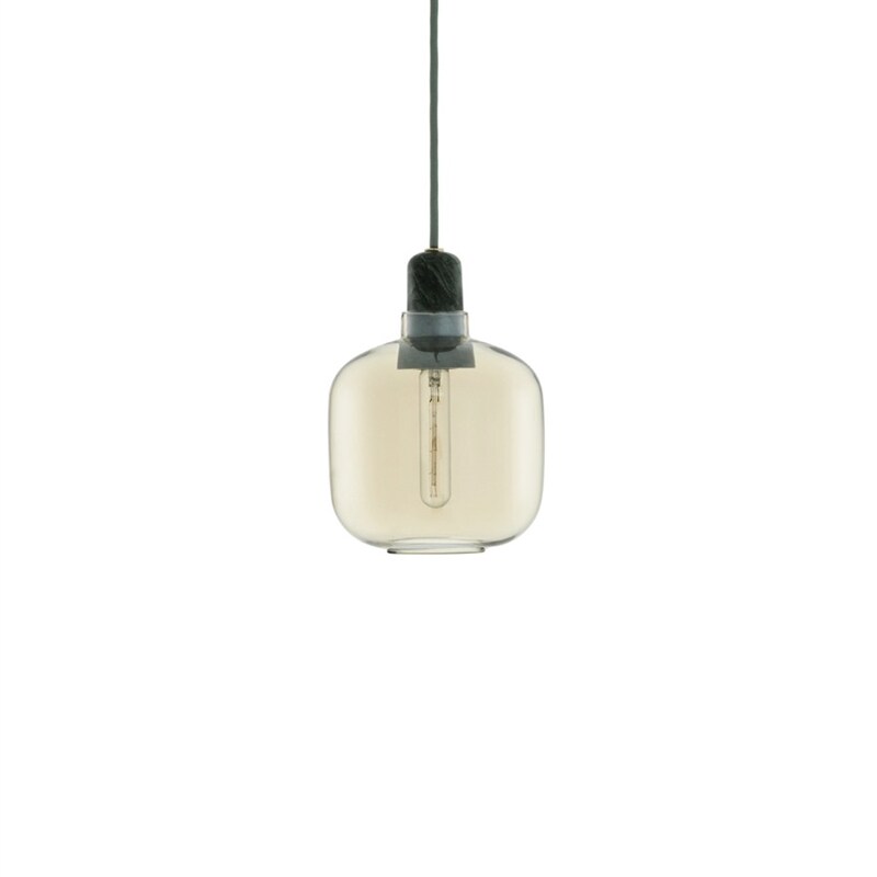 Normann Copenhagen - Amp Taklampa S guld glas/grön