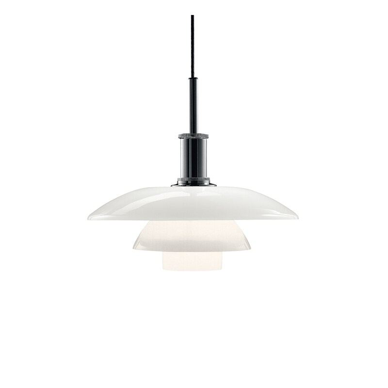 PH 4½-4 Taklampa glas/krom