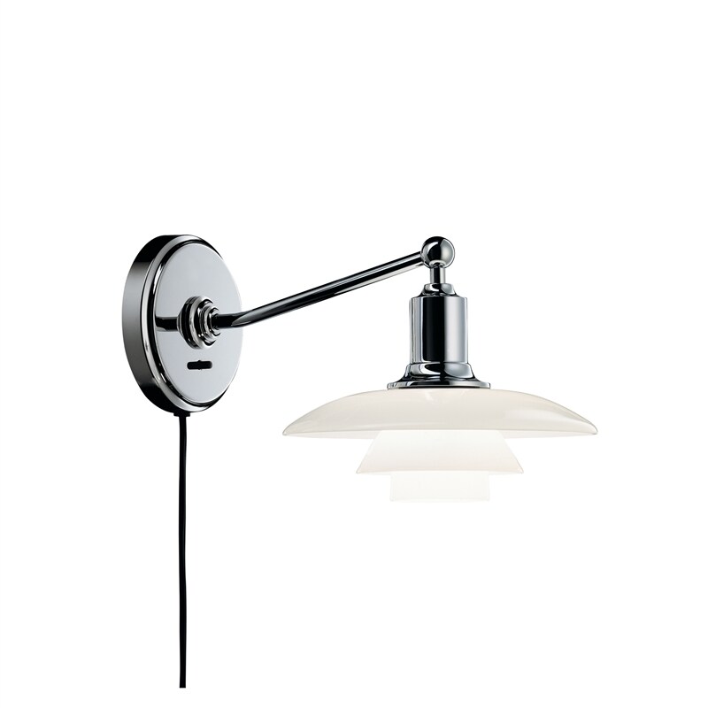 Louis Poulsen - PH 2/1 Vägglampa glass/chrome
