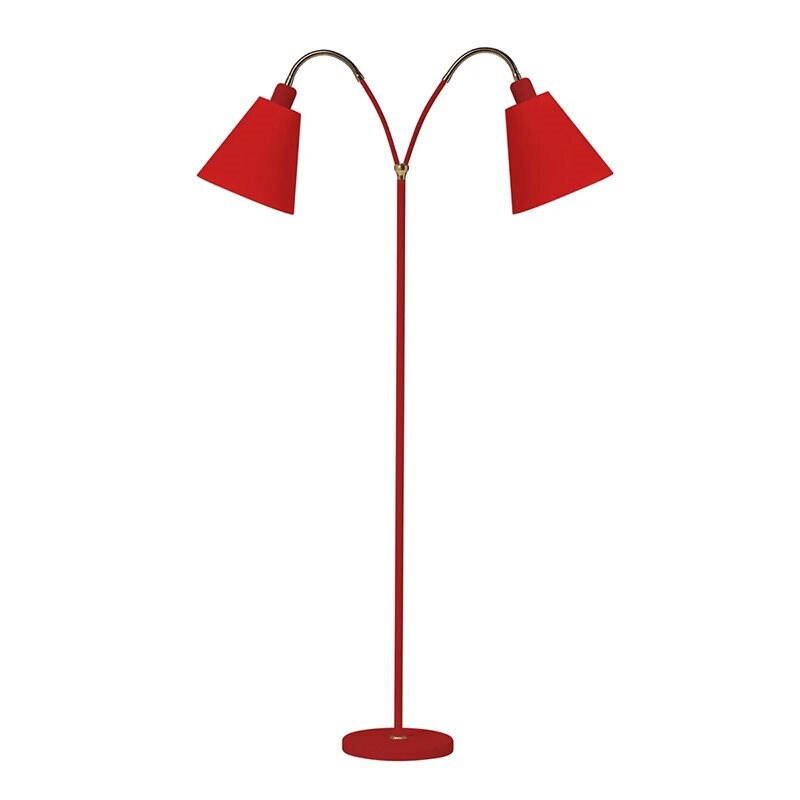 Haga 2-armad golvlampa röd