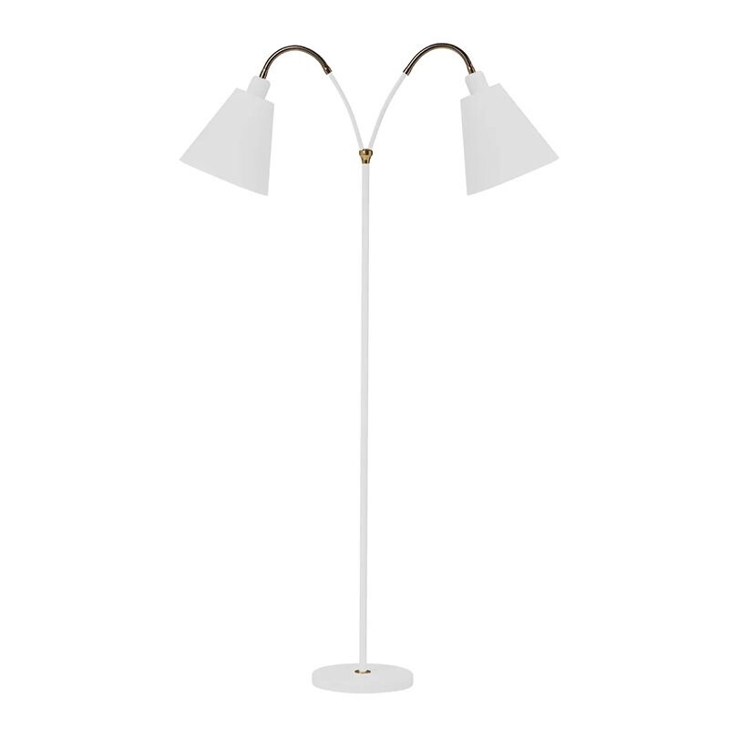 Haga 2-armad golvlampa vit