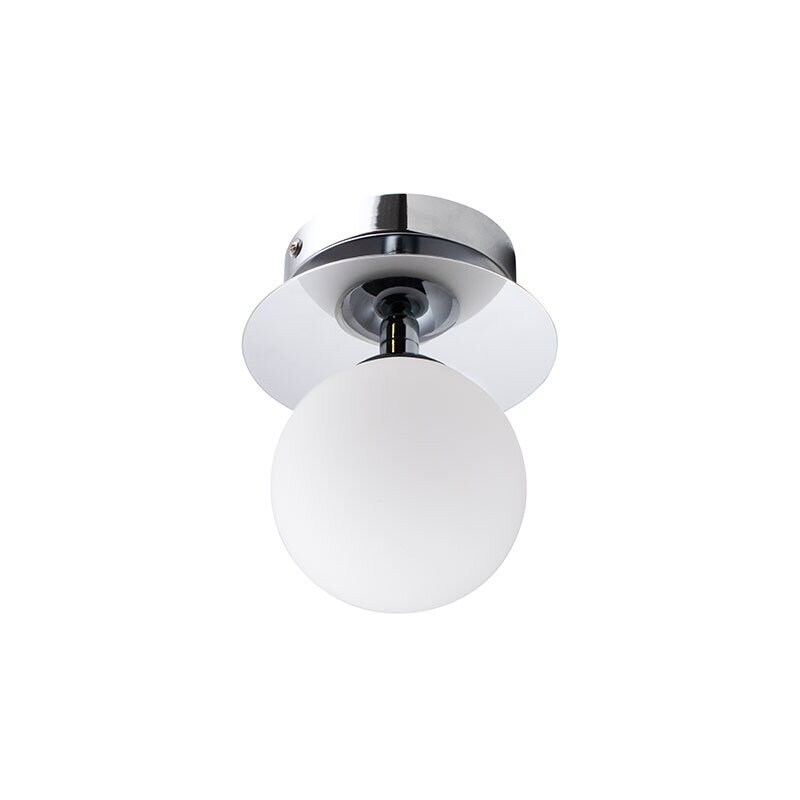 Globen Lighting - Art Deco IP44 badrumsbelysning krom/vit