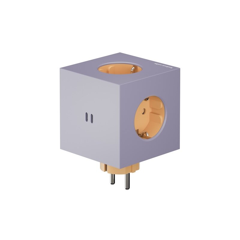 Avolt - Square 2 grenuttag 30W Dual USB-C BAUHAUS Lavender Glow