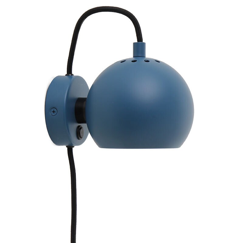 Ball vägglampa matt petrol blue