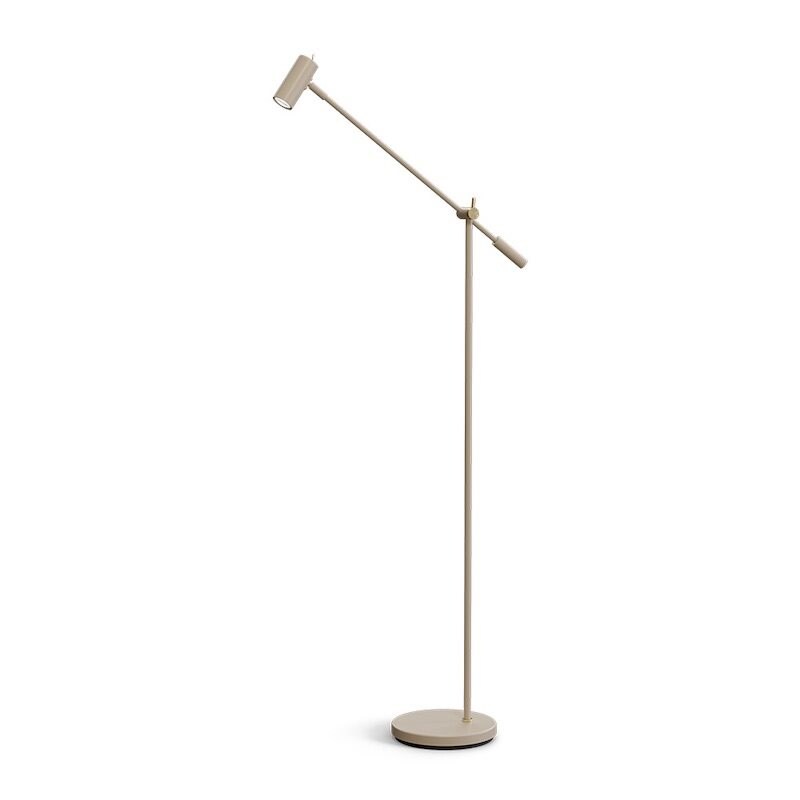 Cato golvlampa dimbar matt nougat/mässing