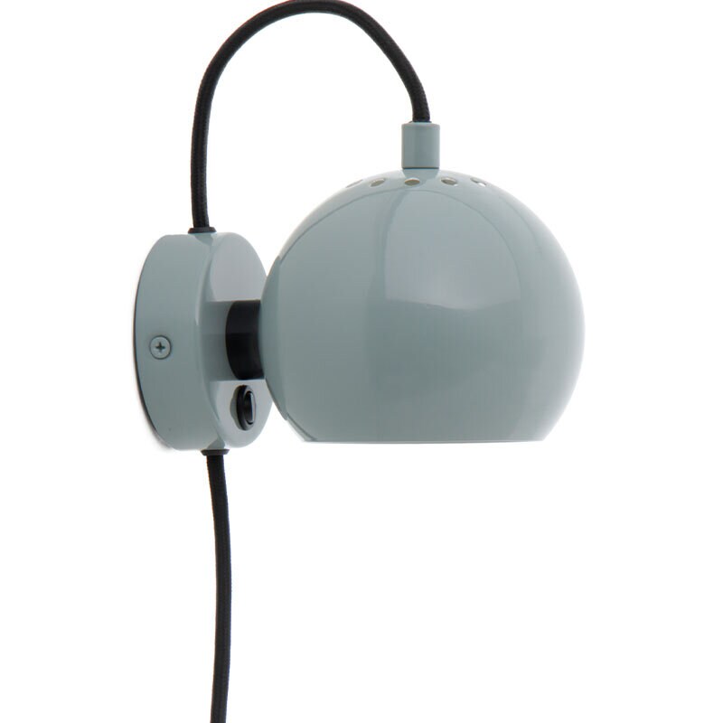Ball vägglampa blank mint