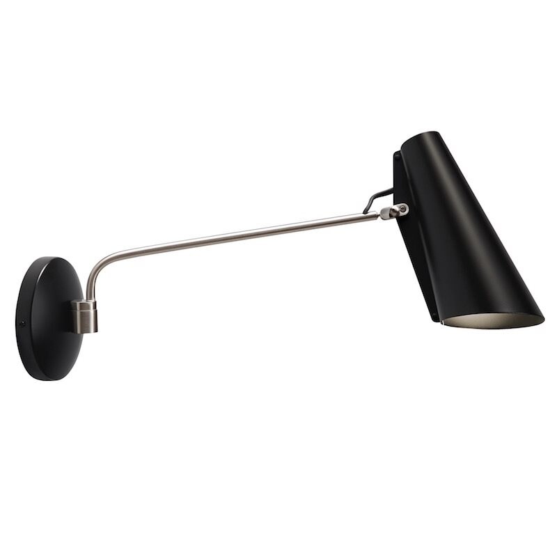 Northern - Birdy swing Vägglampa svart/stål