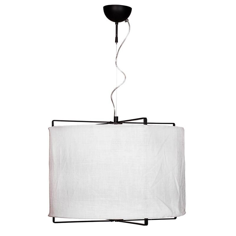 Softy taklampa Ø60cm matt svart/vit