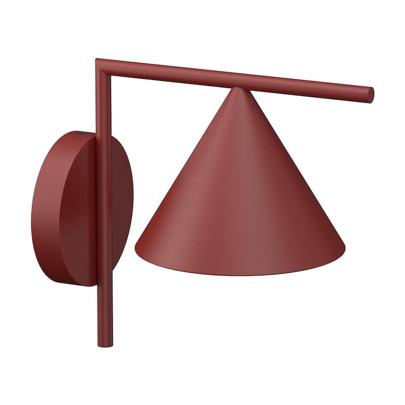 FLOS - Captain Flint W1 Outdoor vägglampa burgundy