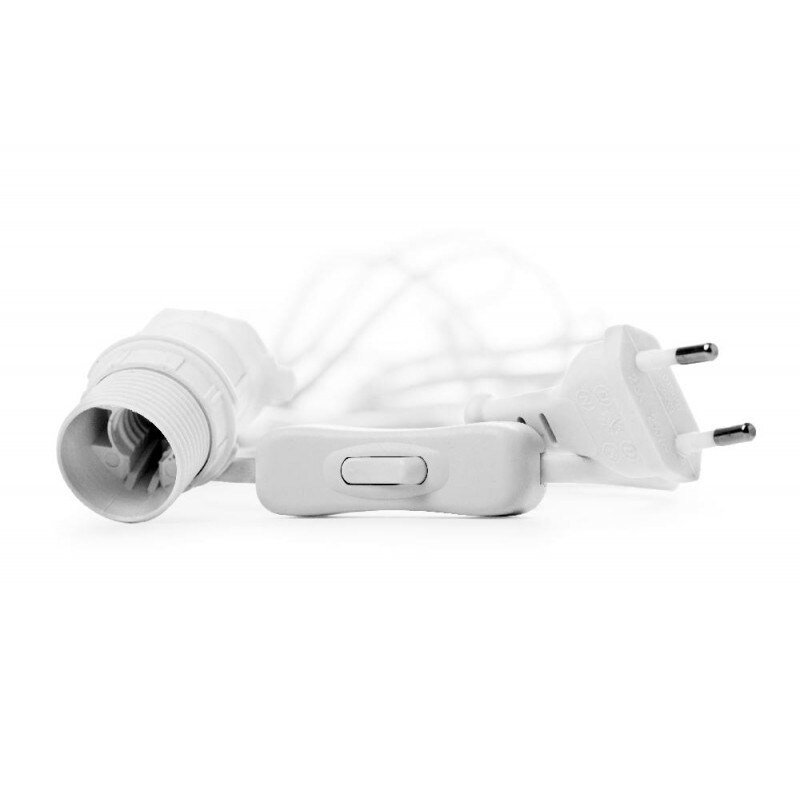 Watt & Veke - Kabel E14 5m med brytare vit