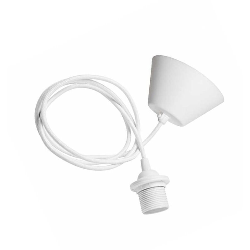 Calixter - Sladdset, vit textilsladd 1,2 m