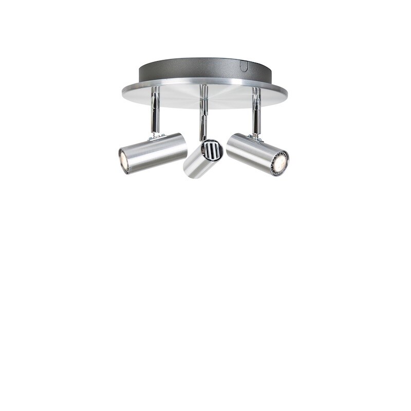 Cato 3 spotlight rund aluminium