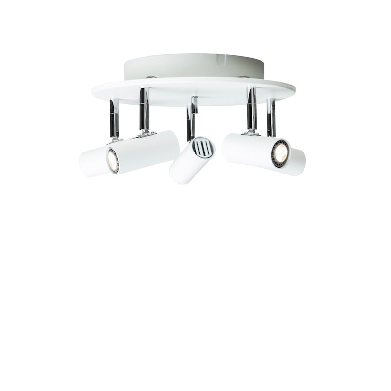 Cato 5 spotlight rund mattvit/krom