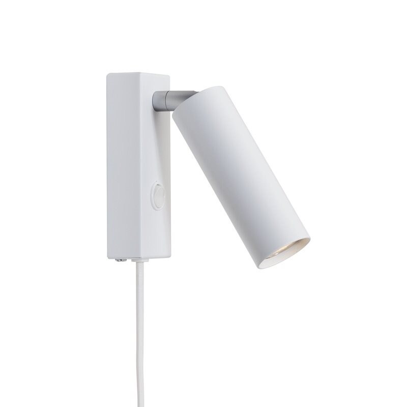 Cato Slim enkel vägglampa mattvit
