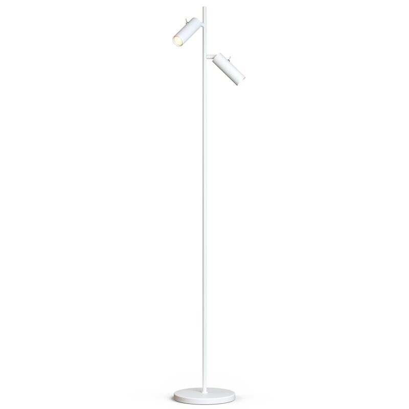 Cato Slim dubbel golvlampa mattvit