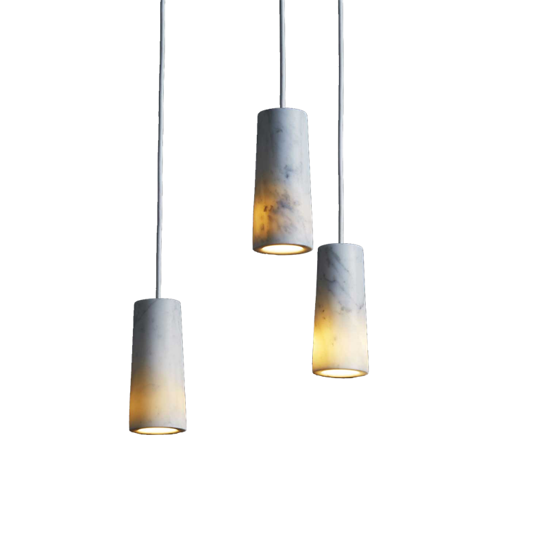 Terence Woodgate - Core 3 kluster taklampa vit carrara marmor