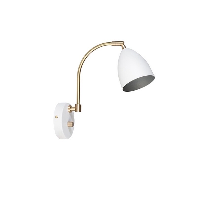 Belid - Deluxe vägglampa vit/mässing