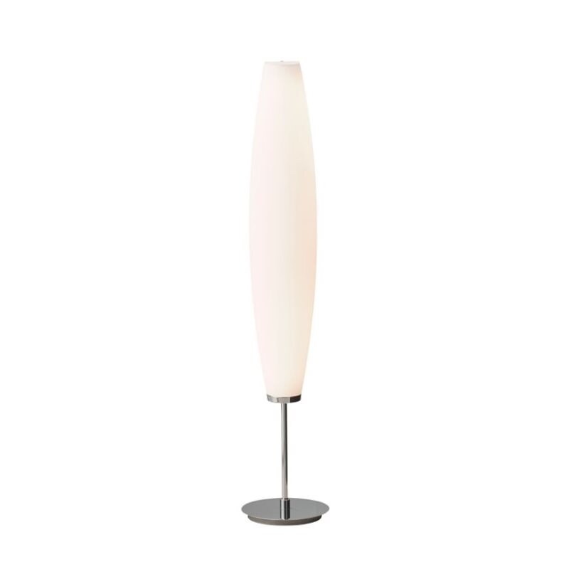 Zenta golvlampa krom/opalglas