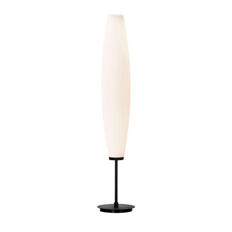 Zenta golvlampa svartstruktur/opalglas