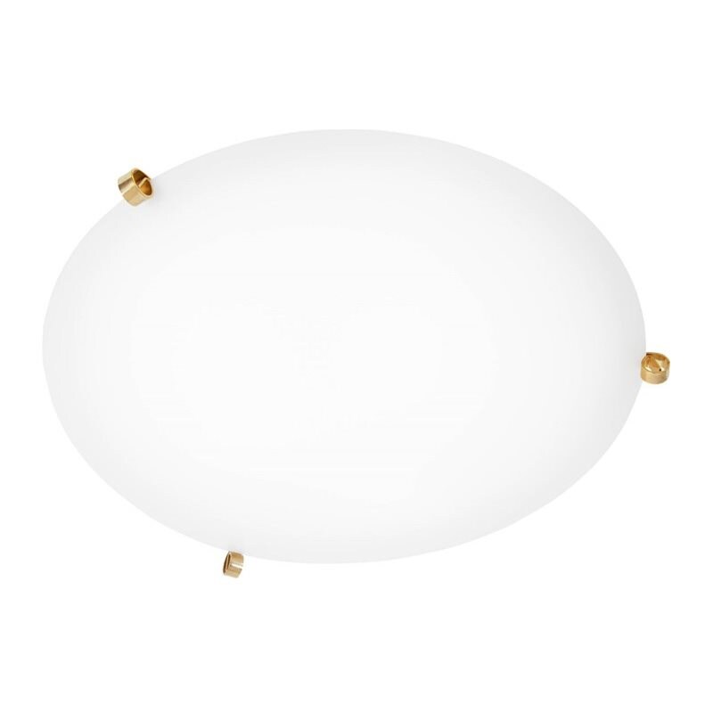 Konsthantverk - Ögla Ø550 plafond mässing/vit
