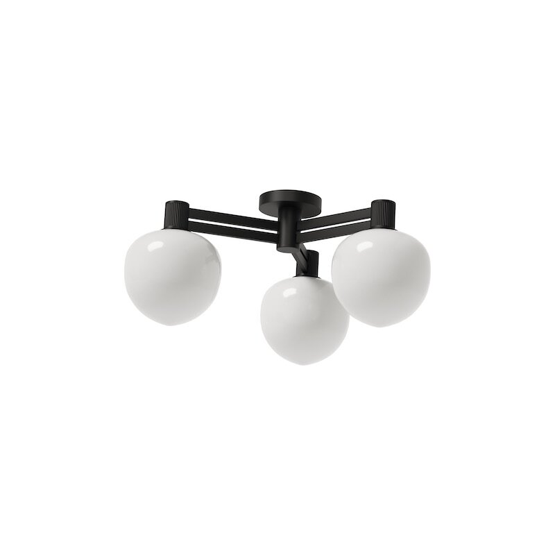 Memoir 120 III plafond svart/opalglas