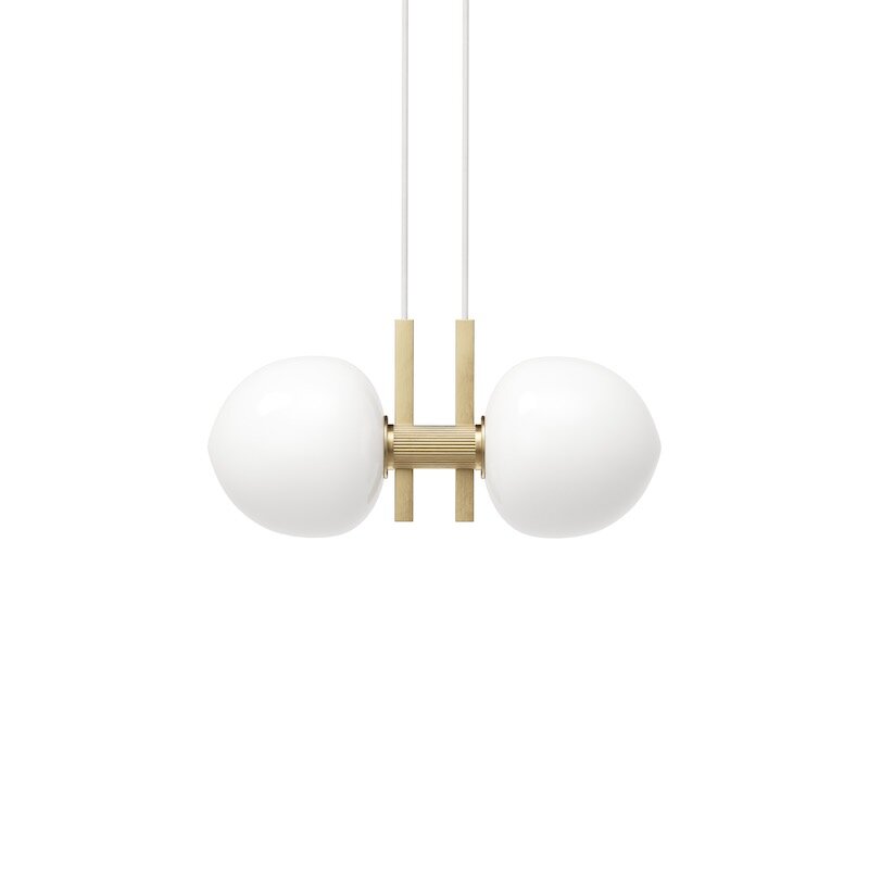 LYFA - Memoir 120 II taklampa mässing /opalglas