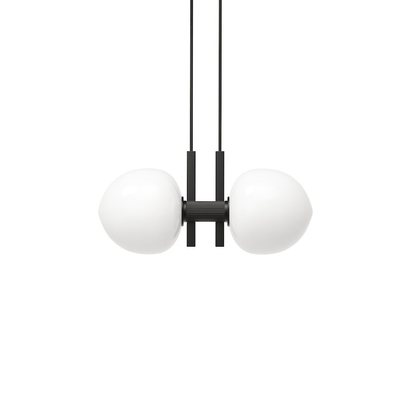 Memoir 120 II taklampa svart /opalglas