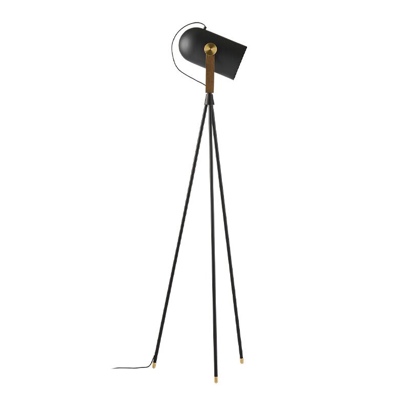 Le Klint 362 Carronade II golvlampa svart/rökt ek/mässing