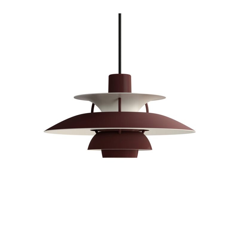 Louis Poulsen - PH 5 Mini taklampa Monochrome Burgundy