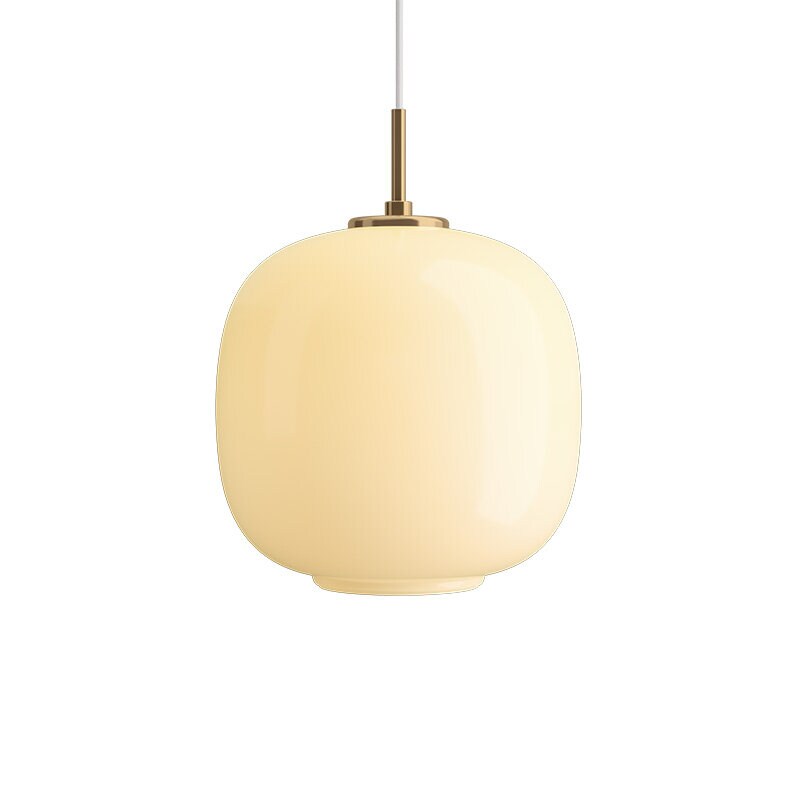 VL 45 Radiohus Ø250 taklampa Brass/Glossy Pale Yellow