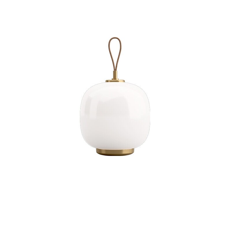 Louis Poulsen - VL 45 Radiohus portable bordslampa Brass/Glossy White Opal