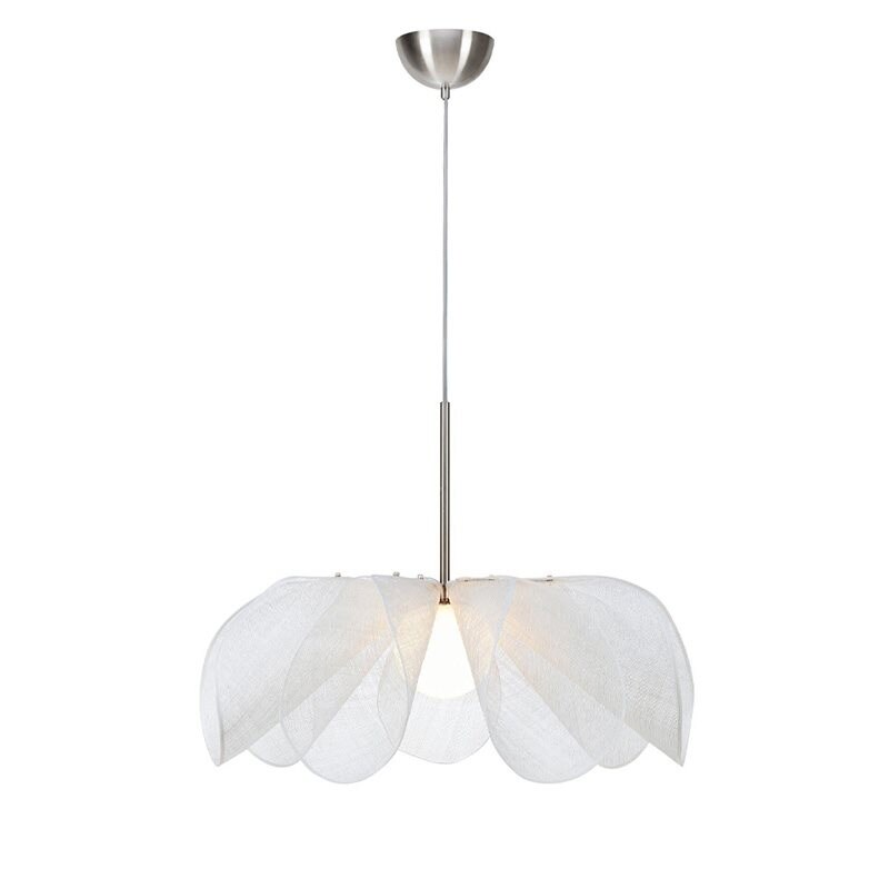 Styrka Ø75 taklampa satin nickel/vit