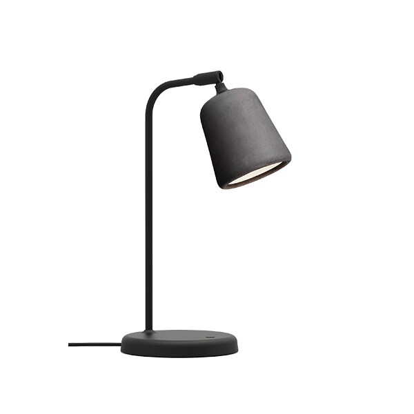 New Works - Material bordslampa mörkgrå betong/svart