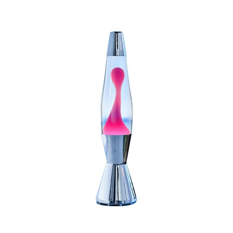 Mathmos - Astro Baby silver lavalampa klar med rosa lava