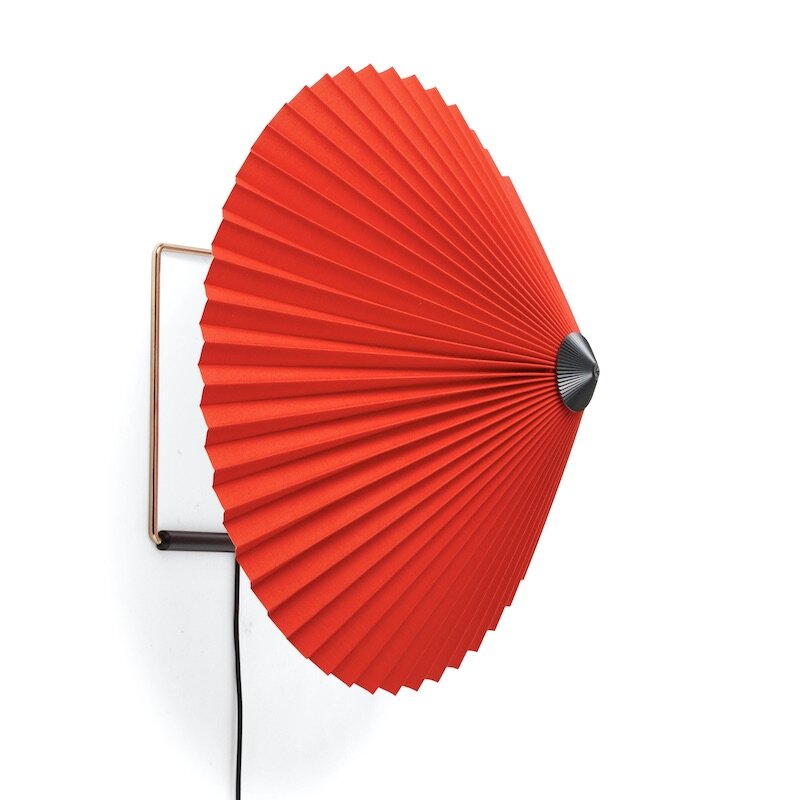 HAY - Matin 380 vägglampa bright red/brass