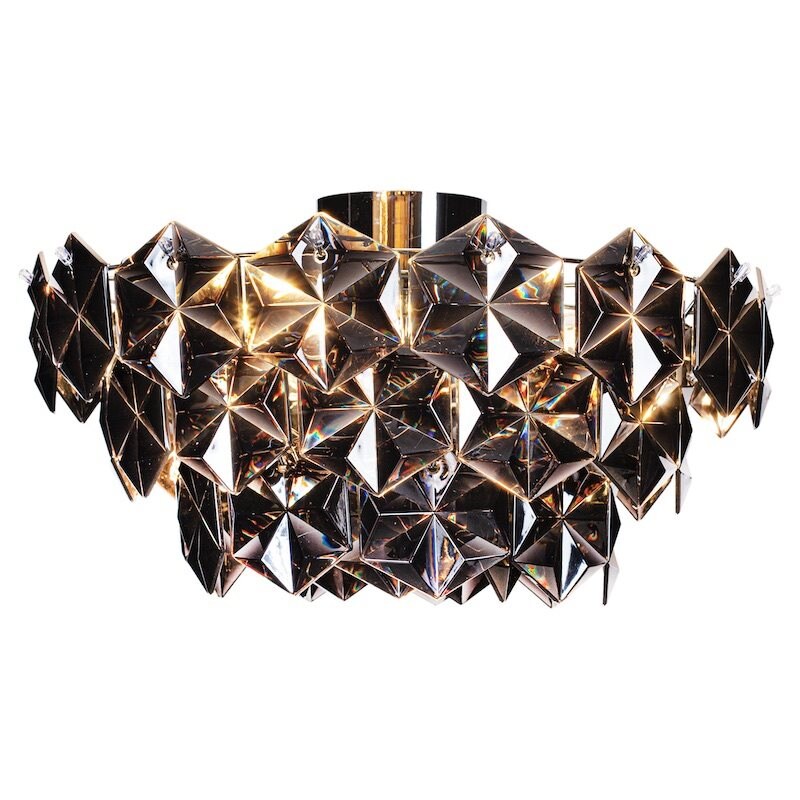 Monarque Ø50cm plafond krom/svart