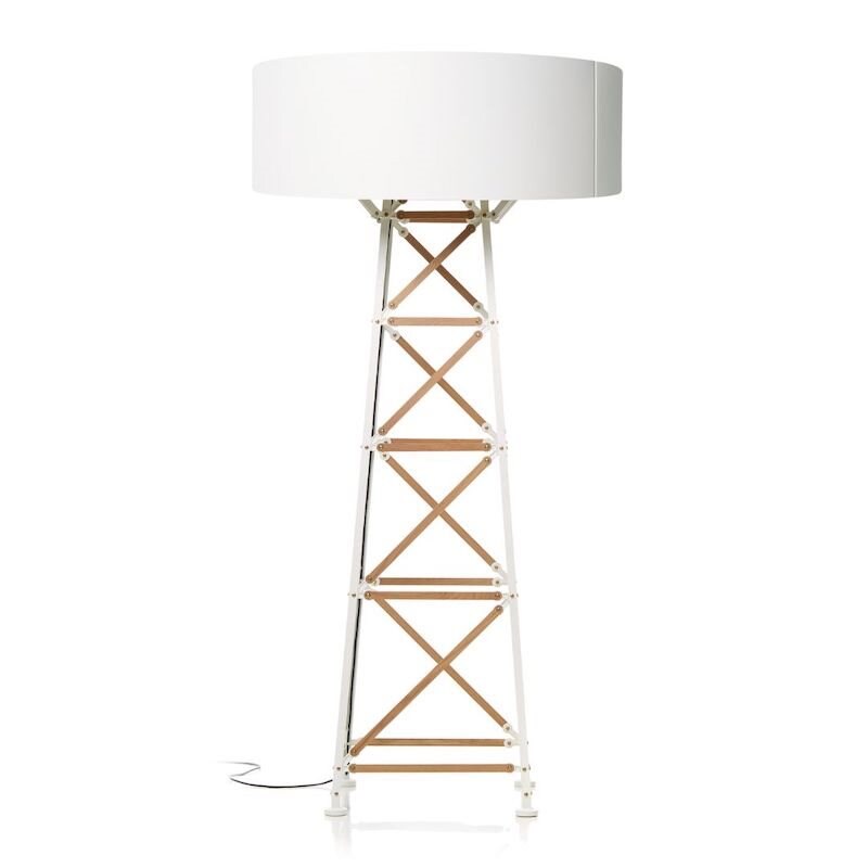 Construction golvlampa White Wood L