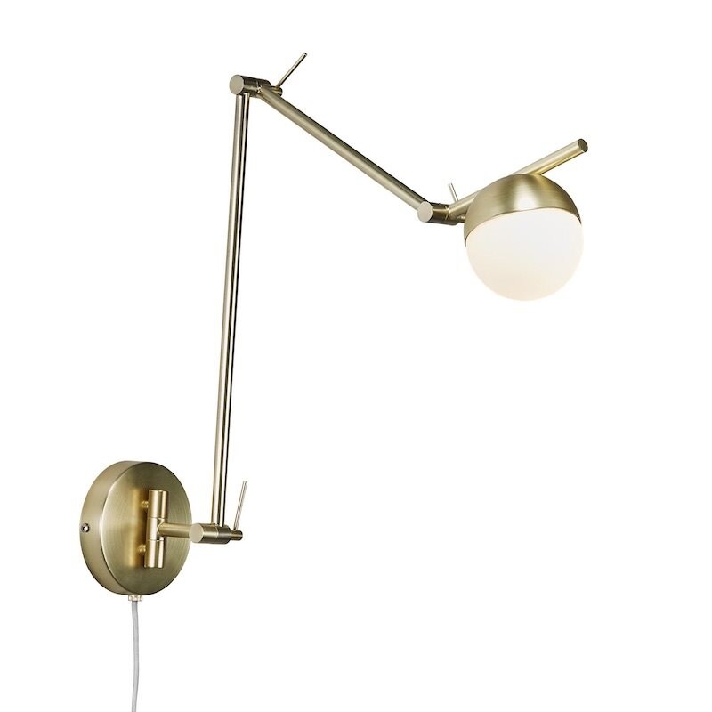 Contina vägglampa mässing
