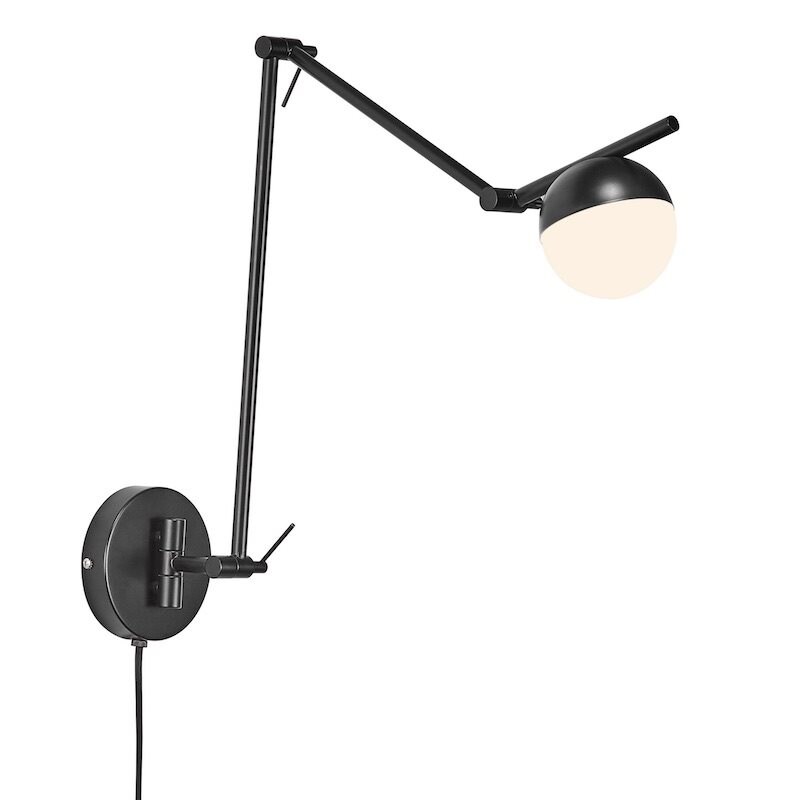 Contina vägglampa svart