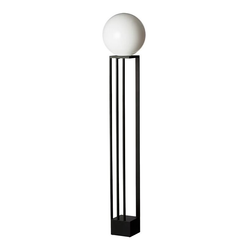Örsjö Belysning - Libreria golvlampa svart/opalglas
